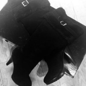 Colin Stewart for Victoria Secret Suede Boots